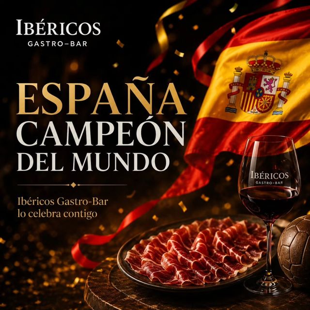 🇪🇸 España, campeona del mundo. 🇪🇸🏆 En Ibéricos Gastro-Bar celebramos con orgullo una victoria para la… — Ibéricos Gastro-Bar en Instagram